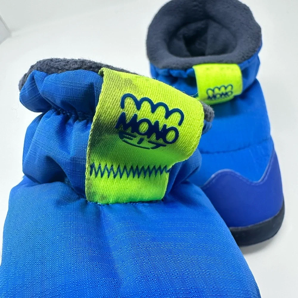 Adidas Kids Blue and Neon Green Winter Boots Size 7k